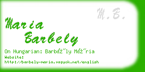 maria barbely business card
